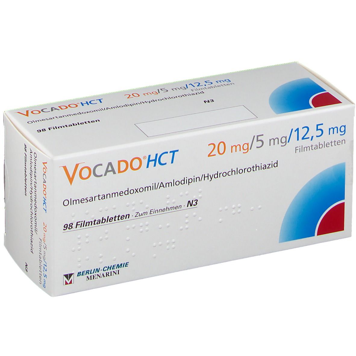 Vocado®HCT 20 mg/5 mg/12,5 mg