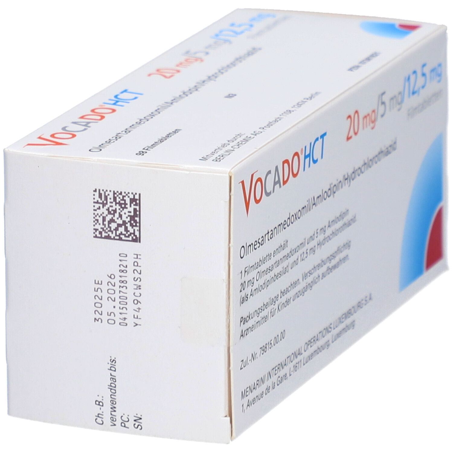 Vocado®HCT 20 mg/5 mg/12,5 mg