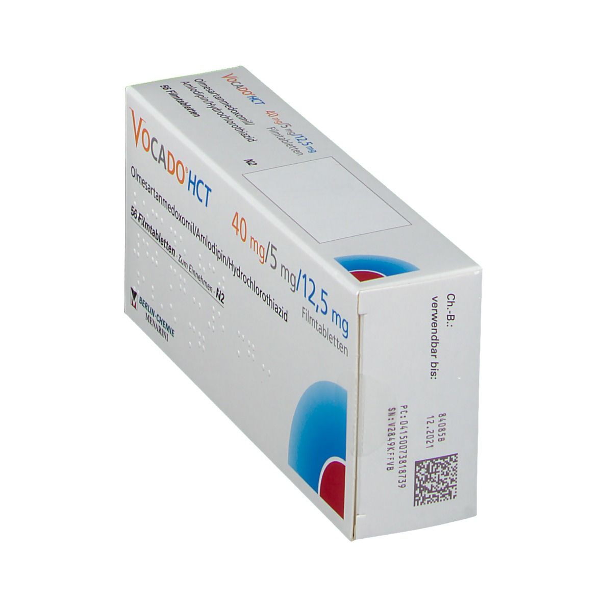 Vocado HCT 40 mg/5 mg/12,5 mg Filmtabletten 56 St