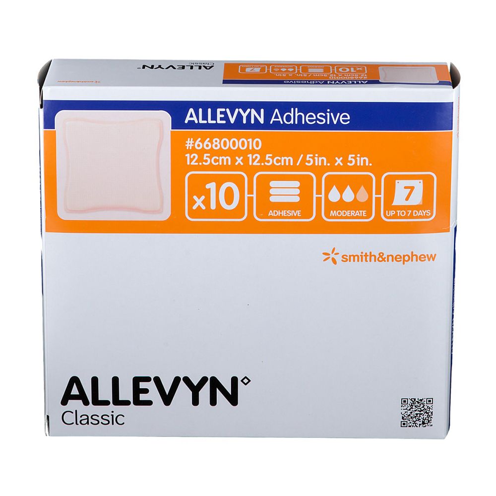 Allevyn Adhesive 12,5x12,5 cm haftende Wundauflage 10 St Verband