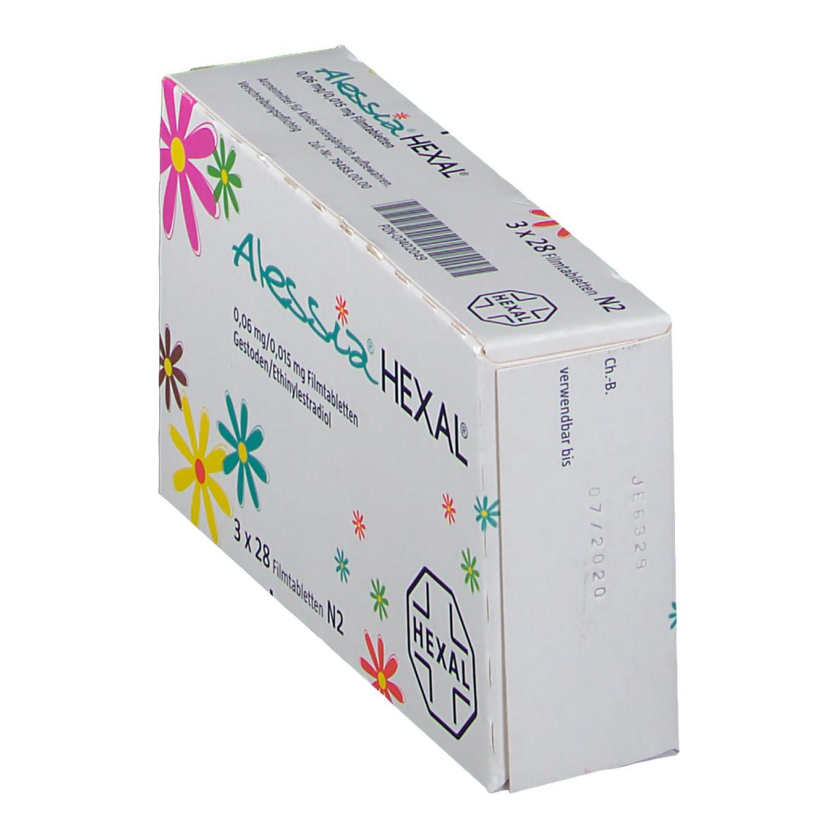 Alessia Hexal 0,06 mg/0,015 mg Filmtabletten 3x28 St