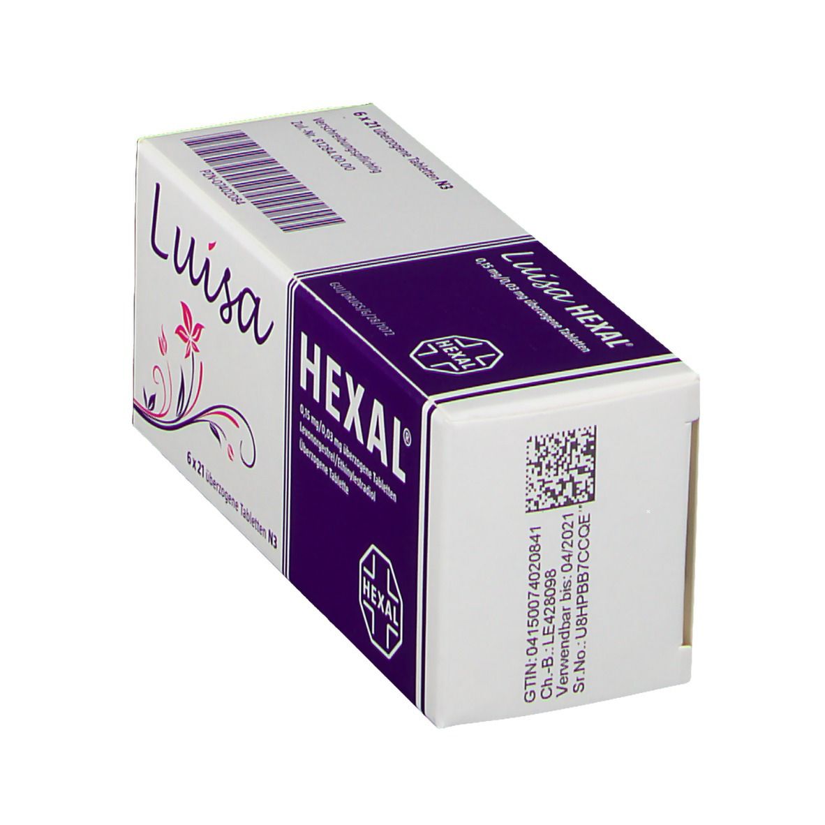 Luisa Hexal 0,15 mg/0,03 mg überzogene Tab. 6x21 St Überzogene Tabletten