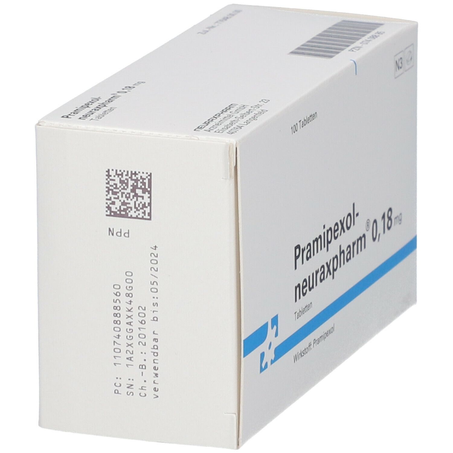 PRAMIPEXOL-neuraxpharm 0,18 mg Tabletten 100 St