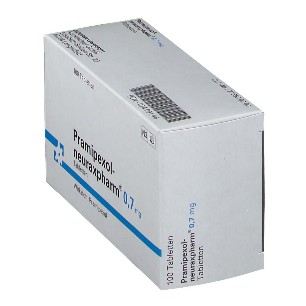 PRAMIPEXOL-neuraxpharm 0,7 mg Tabletten 100 St