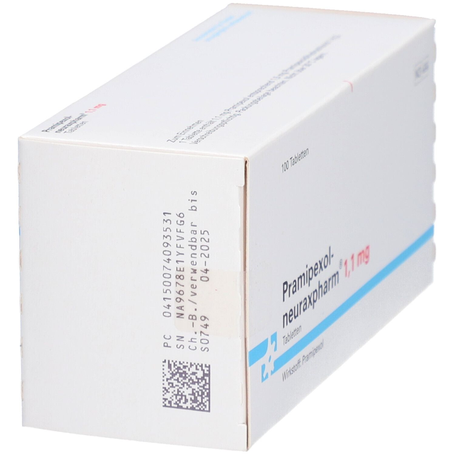 PRAMIPEXOL-neuraxpharm 1,1 mg Tabletten 100 St