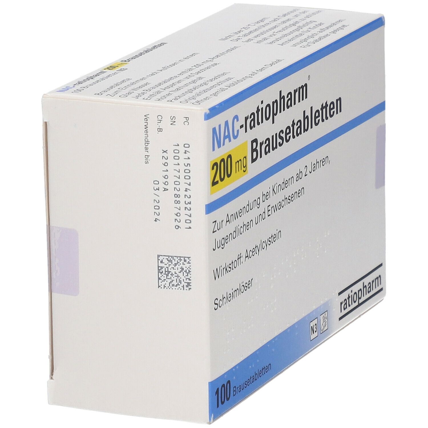 NAC-ratiopharm 200 mg Brausetabletten 100 St