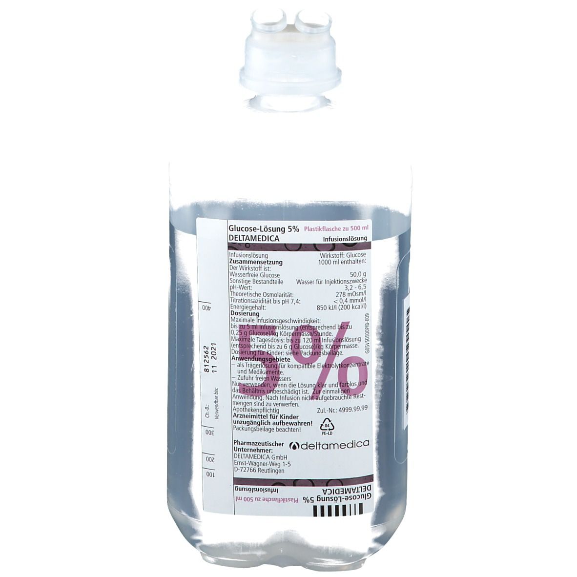 Glucose 5% Plastikflasche