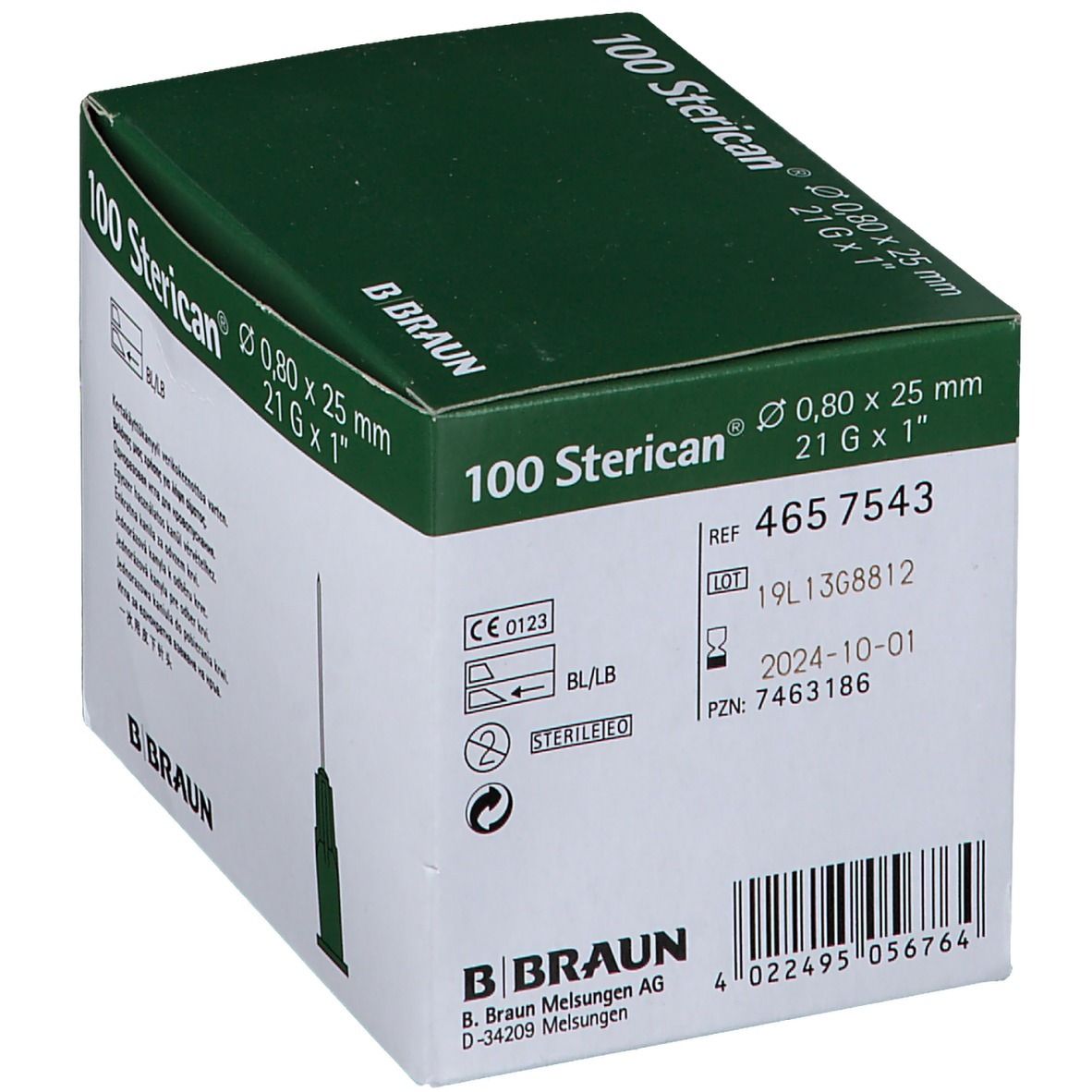 Sterican® zur Blutentnahme G21 x 1 Zoll 0,8 x 25 mm grün