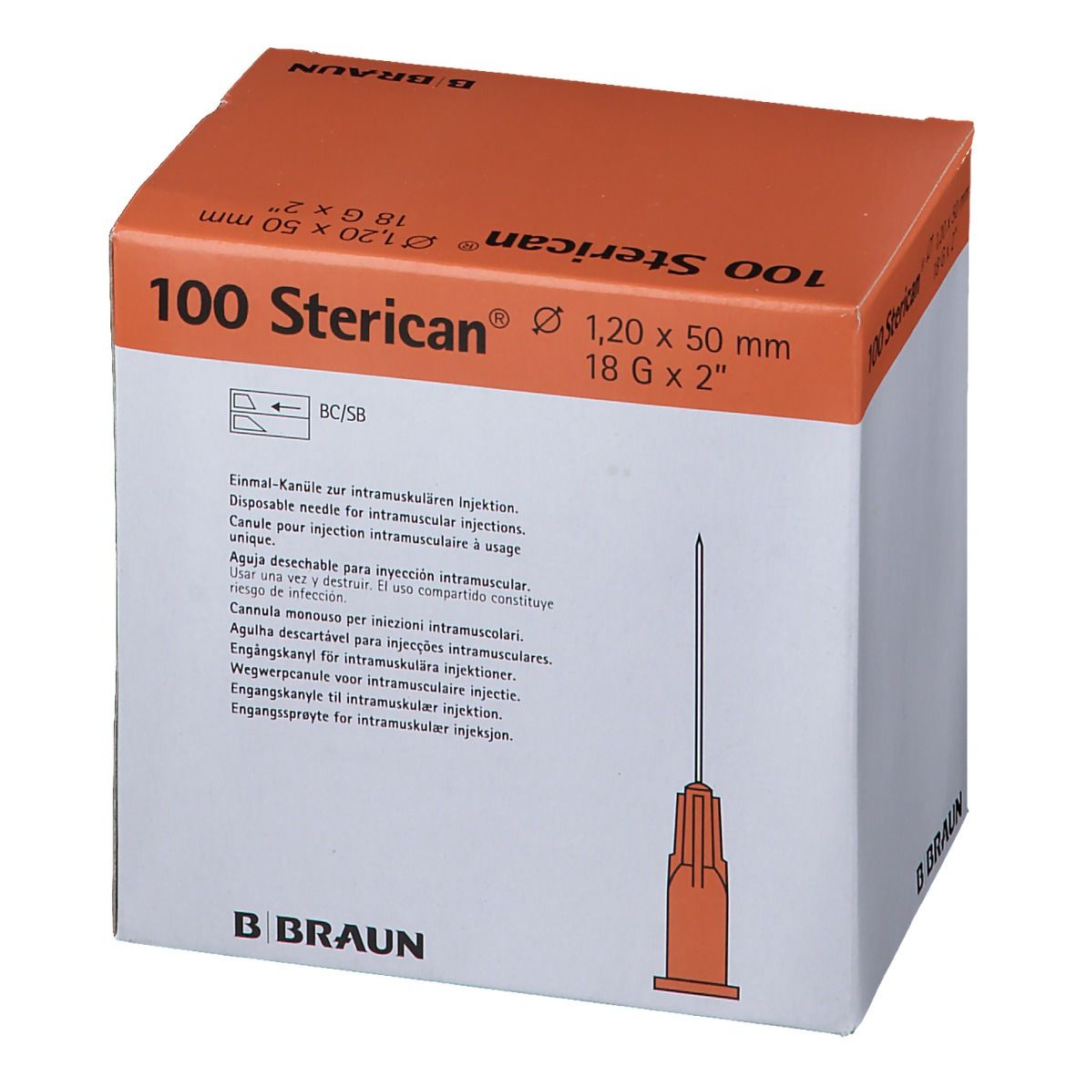 Sterican® Intramuskulär G18 x 2 Zoll 1,2 x 50 mm rosa