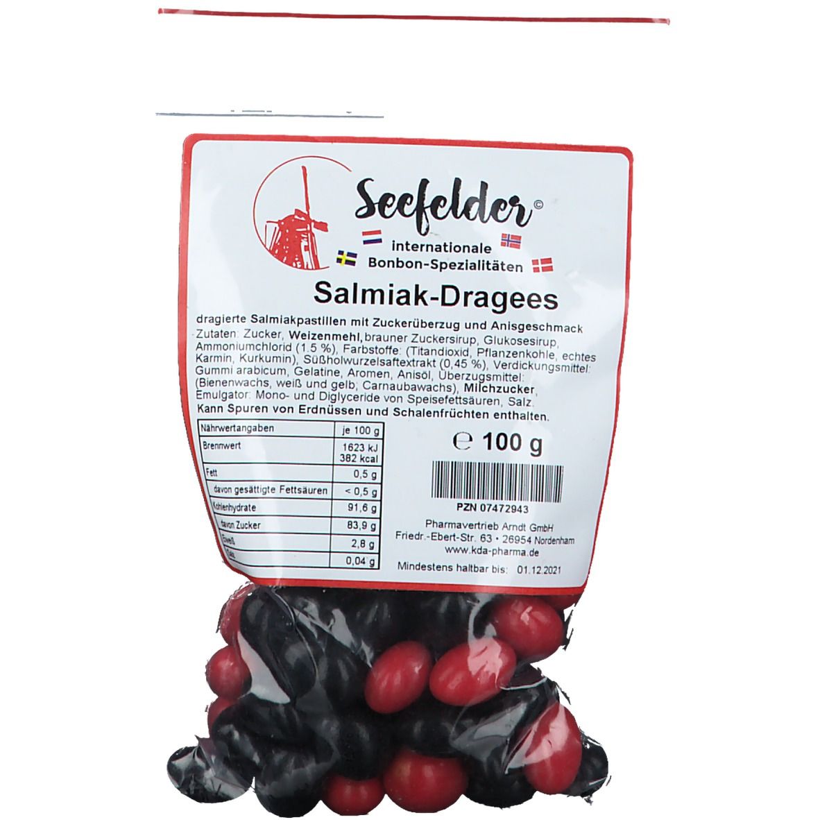 Seefelder Salmiak Dragees KDA 100 g Bonbons