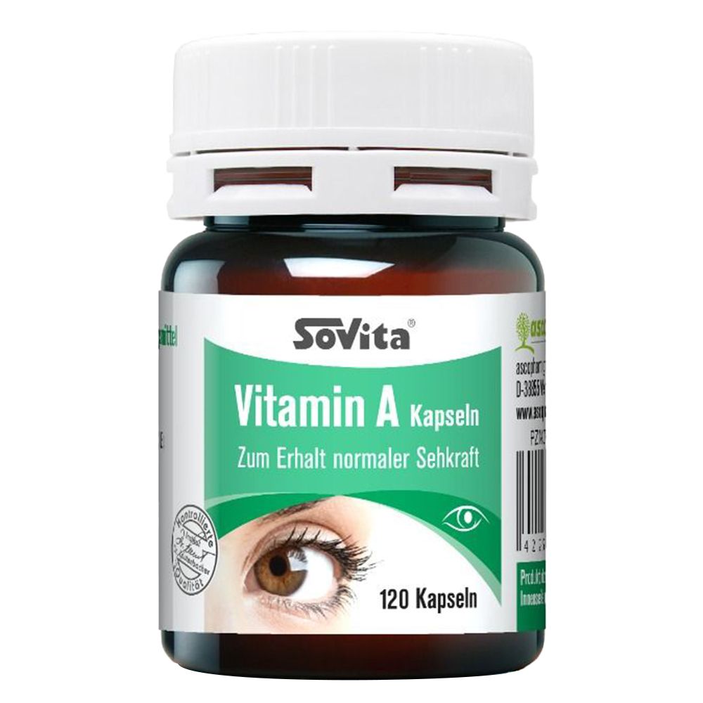 Vitamin A & D 500 Kapseln 1500 ug extra hochdosiert Augen Sehkraft Haut Haare 