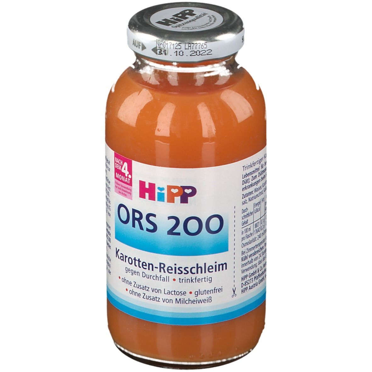 Hipp ORS 200 Karotten-Reisschleim Spezialnahrung ab dem 5. Monat