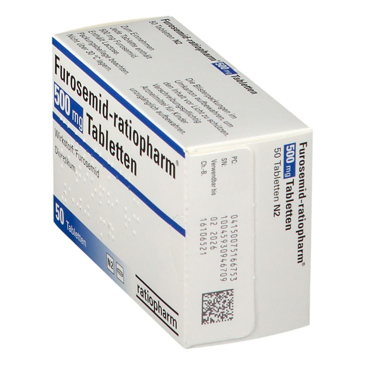 FUROSEMID-ratiopharm 500 mg Tabletten 50 St