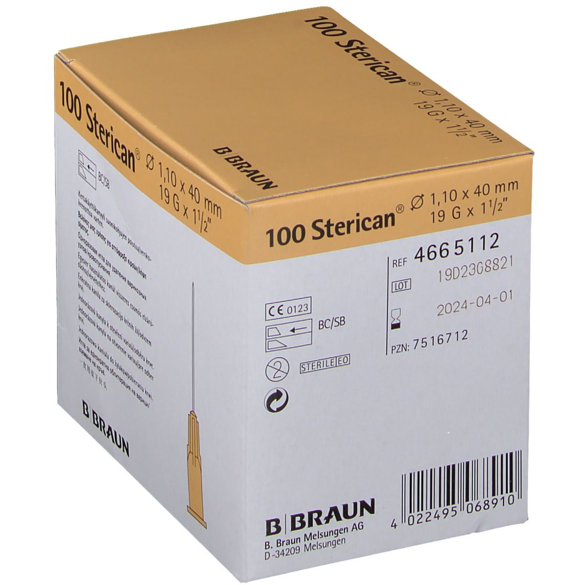 Sterican® zur Varizenverödung G 19 x 1 1/2 Zoll  1,1 mm xx 40 mm, elfenbein