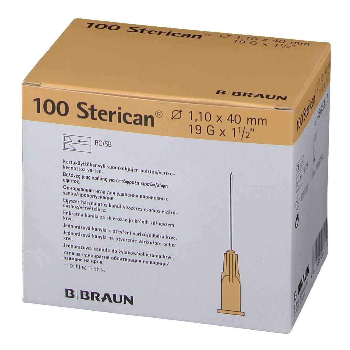 Sterican® zur Varizenverödung G 19 x 1 1/2 Zoll  1,1 mm xx 40 mm, elfenbein