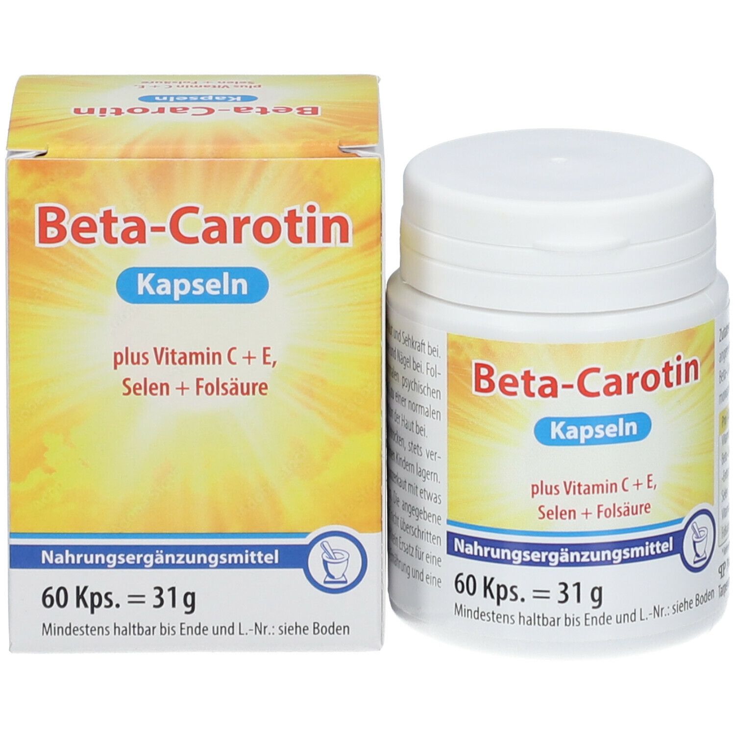 Beta Carotin Kapseln + Vitamin C + E
