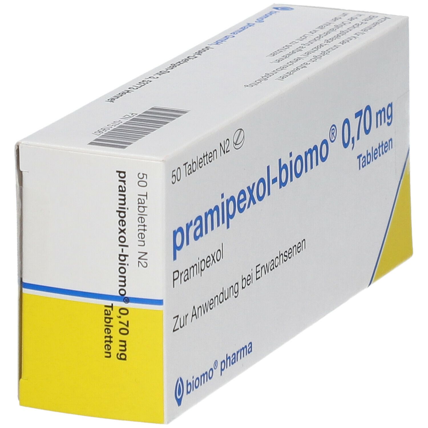 PRAMIPEXOL-biomo 0,70 mg Tabletten 30 St