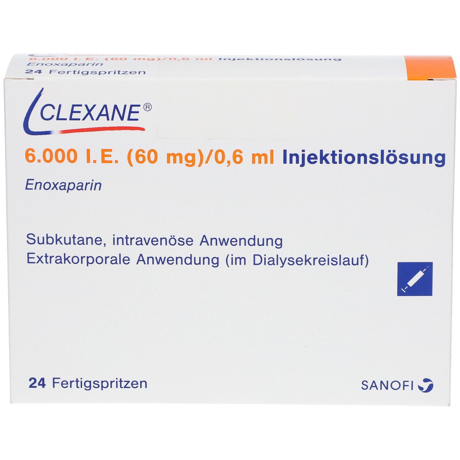 Clexane 6.000 I.E. 60 mg/0,6 ml
