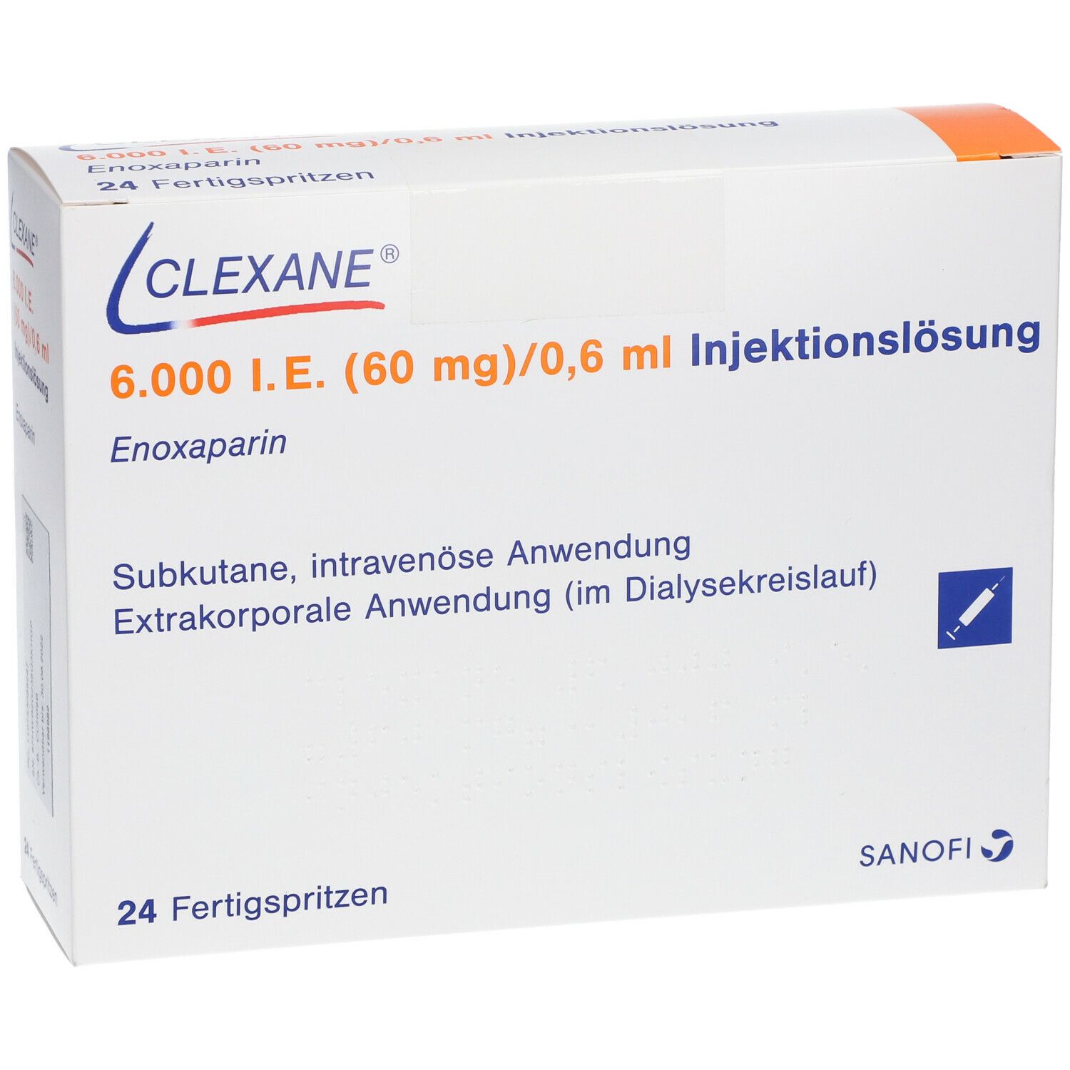 Clexane 6.000 I.E. 60 mg/0,6 ml