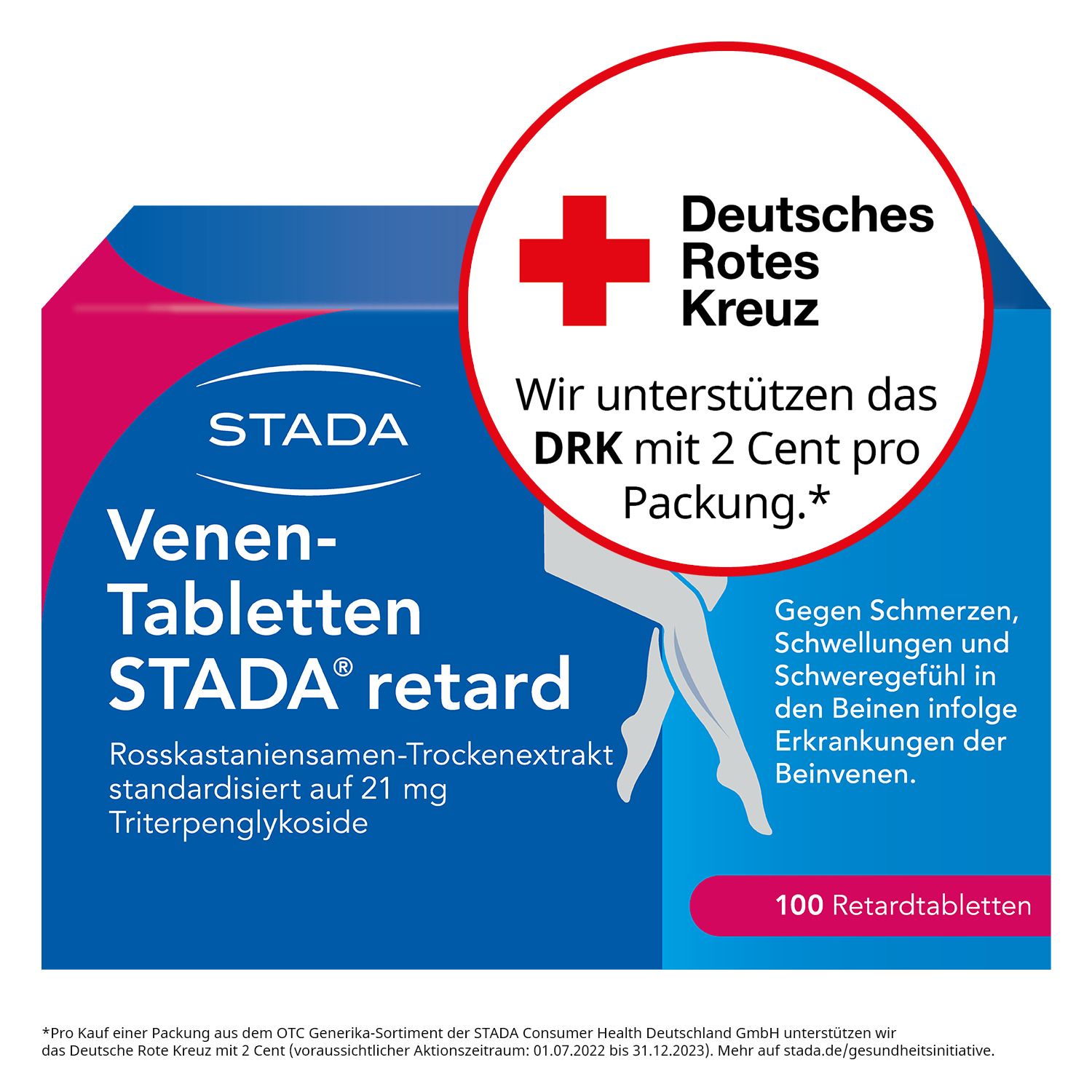 Venen-Tabletten STADA® retard, Pflanzliches Venenmittel zur unterstützenden Behandlung von Beschwerden in den Beinvenen