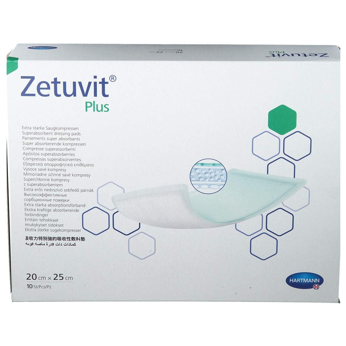 Hartmann Zetuvit Plus Kompressen 20x25cm, 10 Stück.