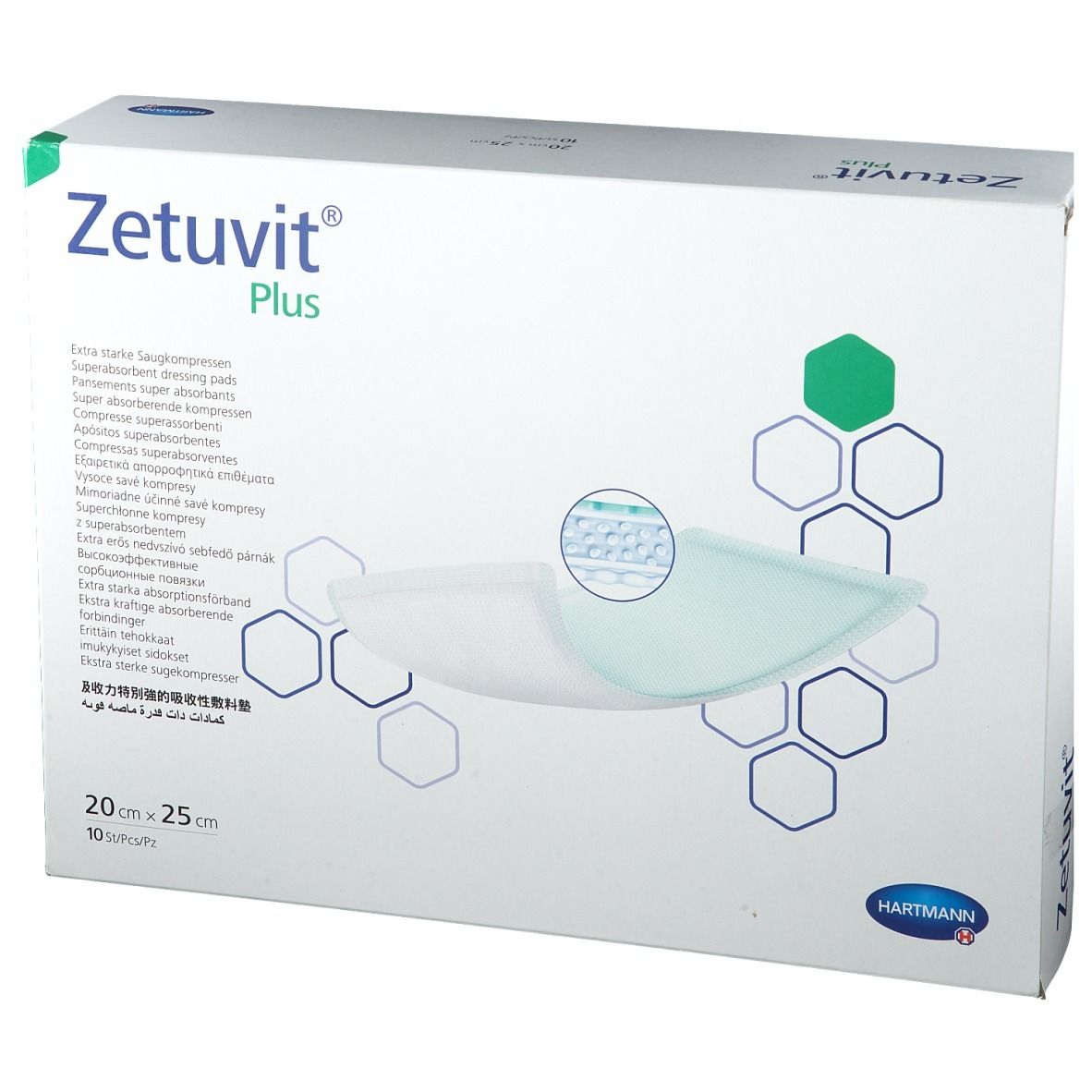Hartmann Zetuvit® Plus Wundauflage 20x25 cm (1x10 Stk.)