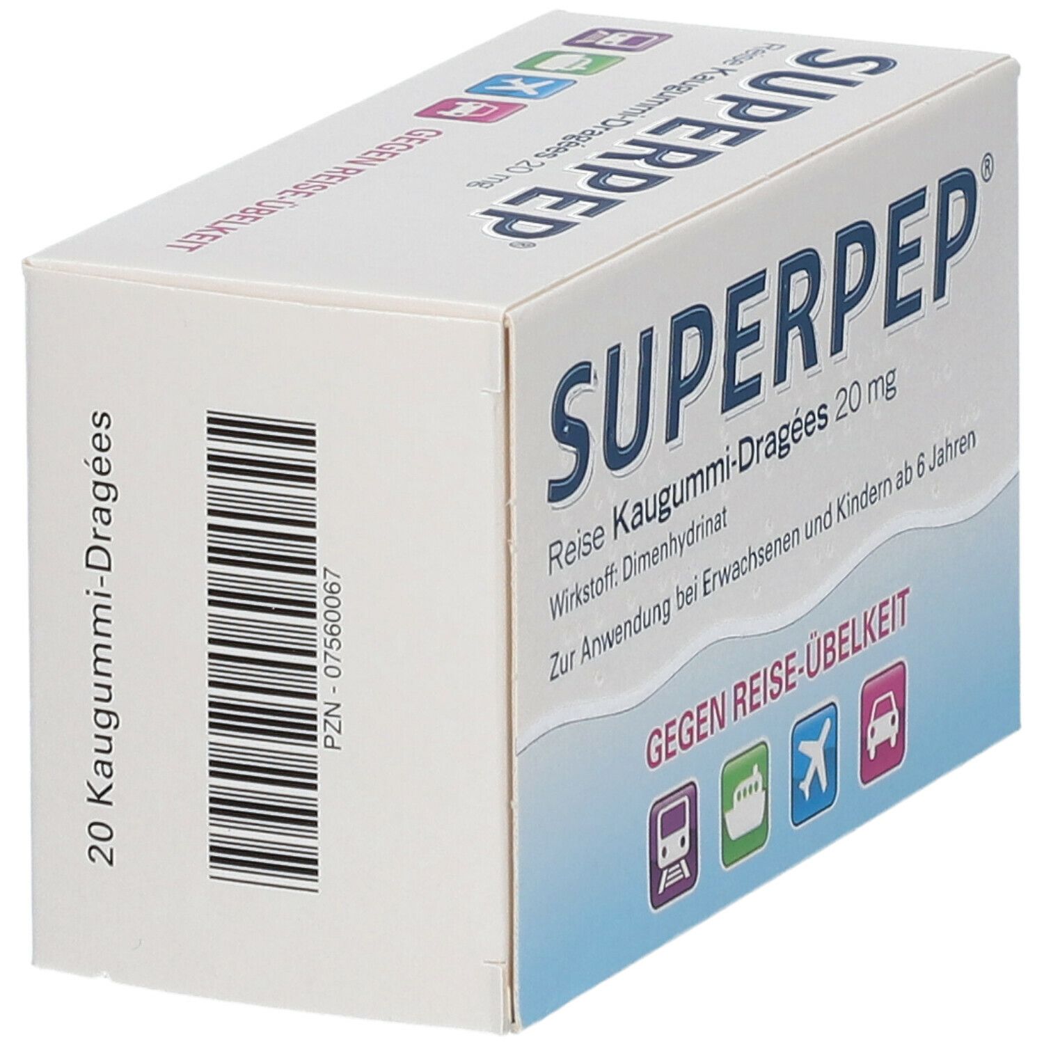 Superpep® Reise Kaugummi Dragees 20 mg