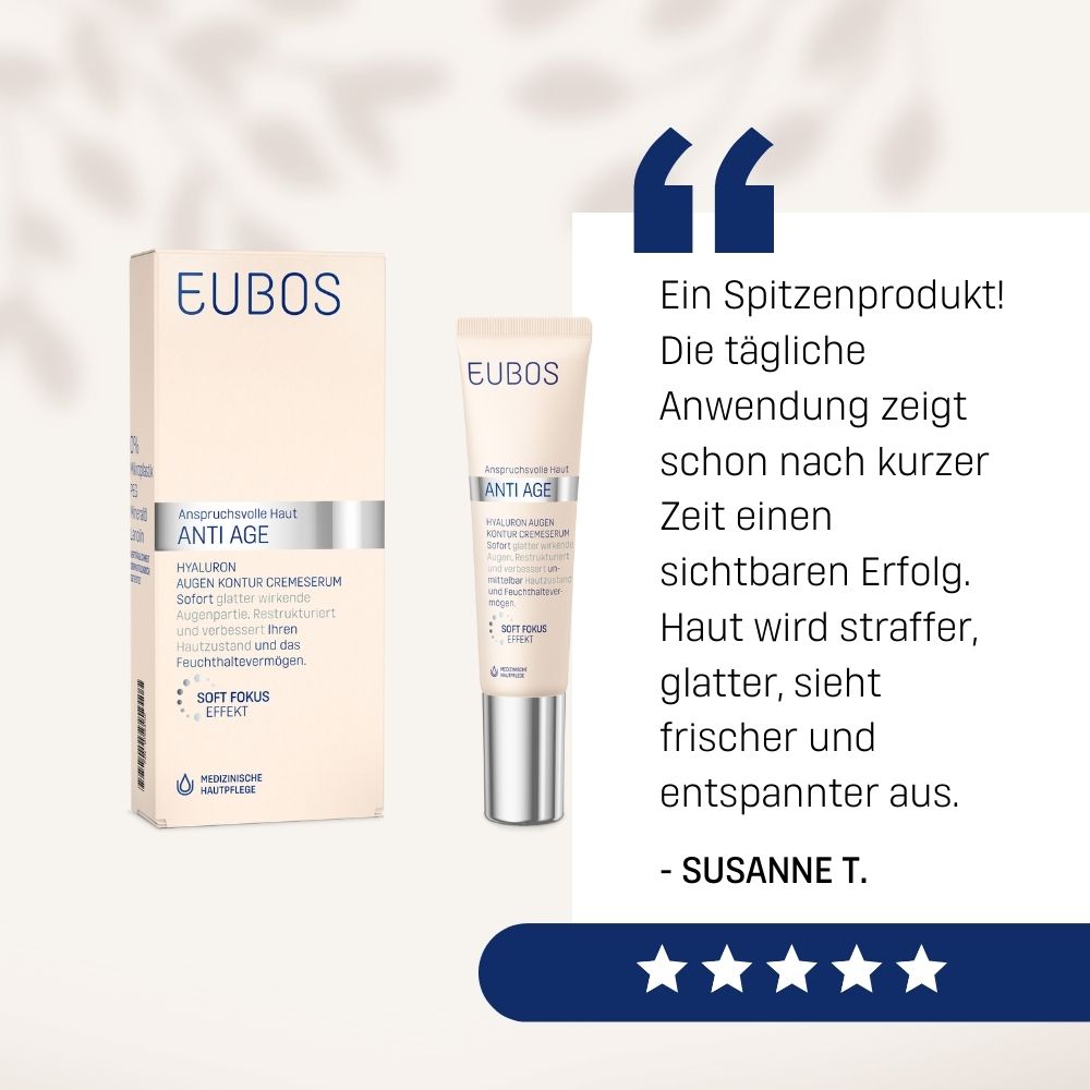 EUBOS® Anti Age Hyaluron Augen Kontur CremeSerum