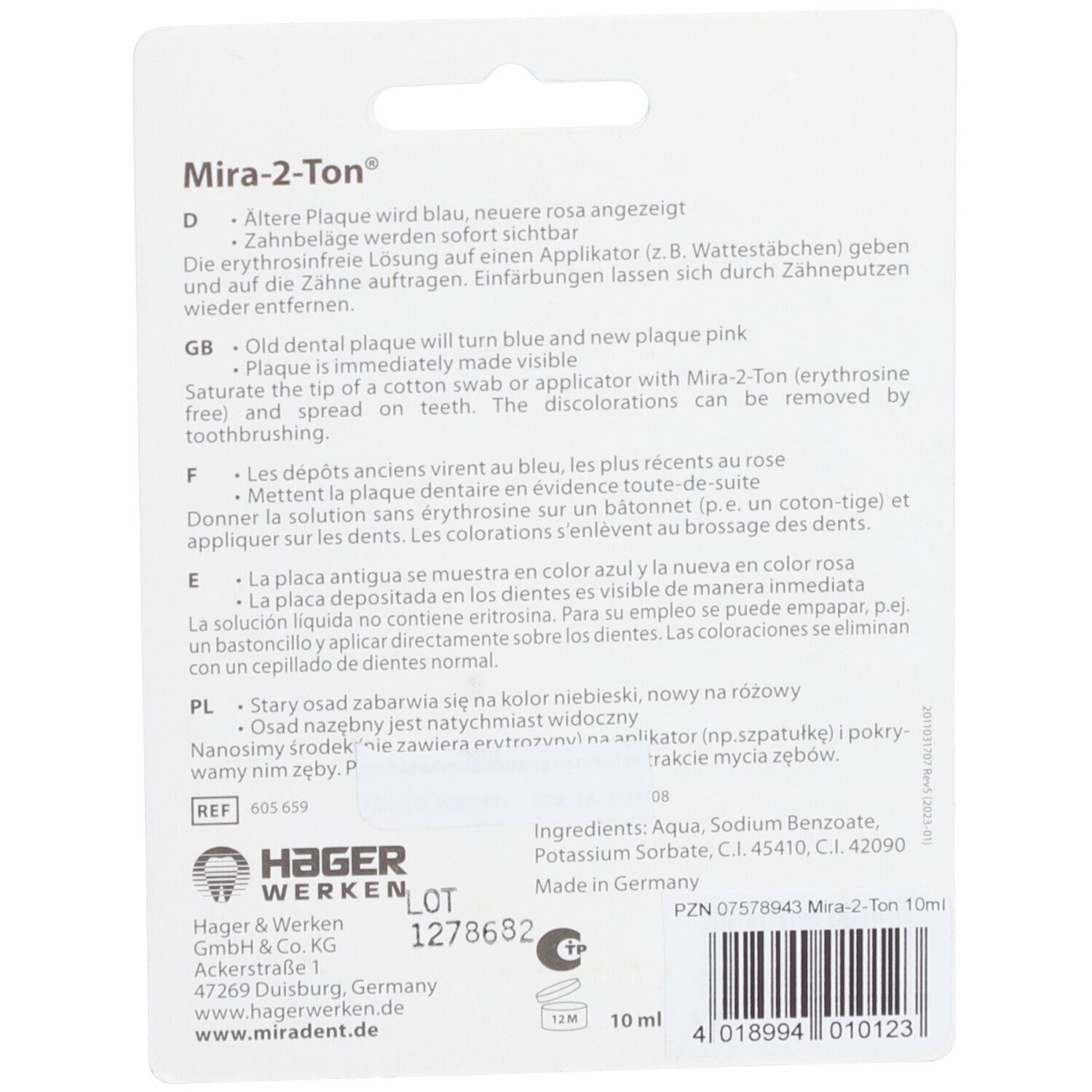 Miradent Mira-2-Ton® Plaqueeinfärbung Lösung 10 ml - Shop Apotheke