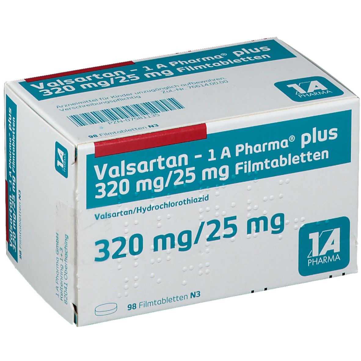 Valsartan - 1 A Pharma ® plus 320 mg/25 mg.
