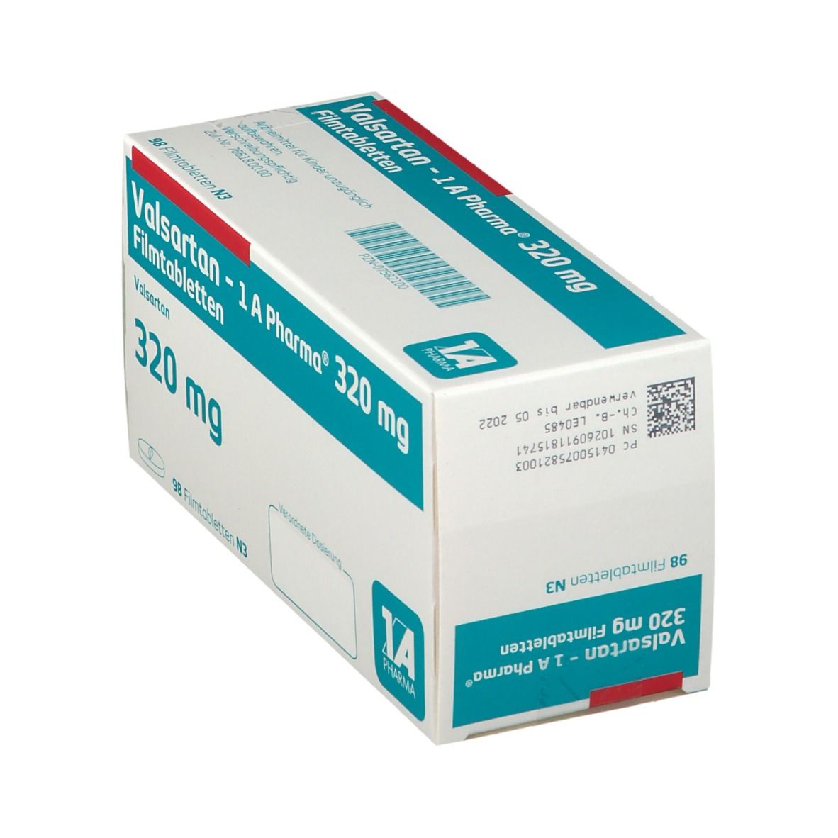 Valsartan 1A Pharma® 320Mg 98 St mit dem ERezept kaufen Shop Apotheke