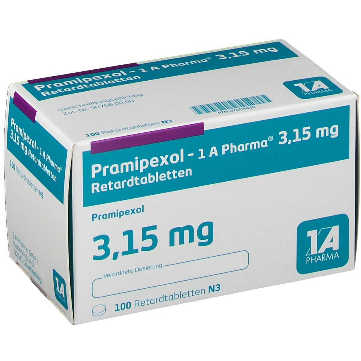 Pramipexol 1A Pharma®3.15Mg