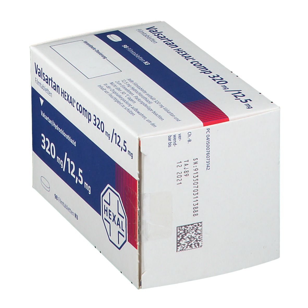 Valsartan Hexal comp.320 mg/12,5 mg Filmtabletten 98 St