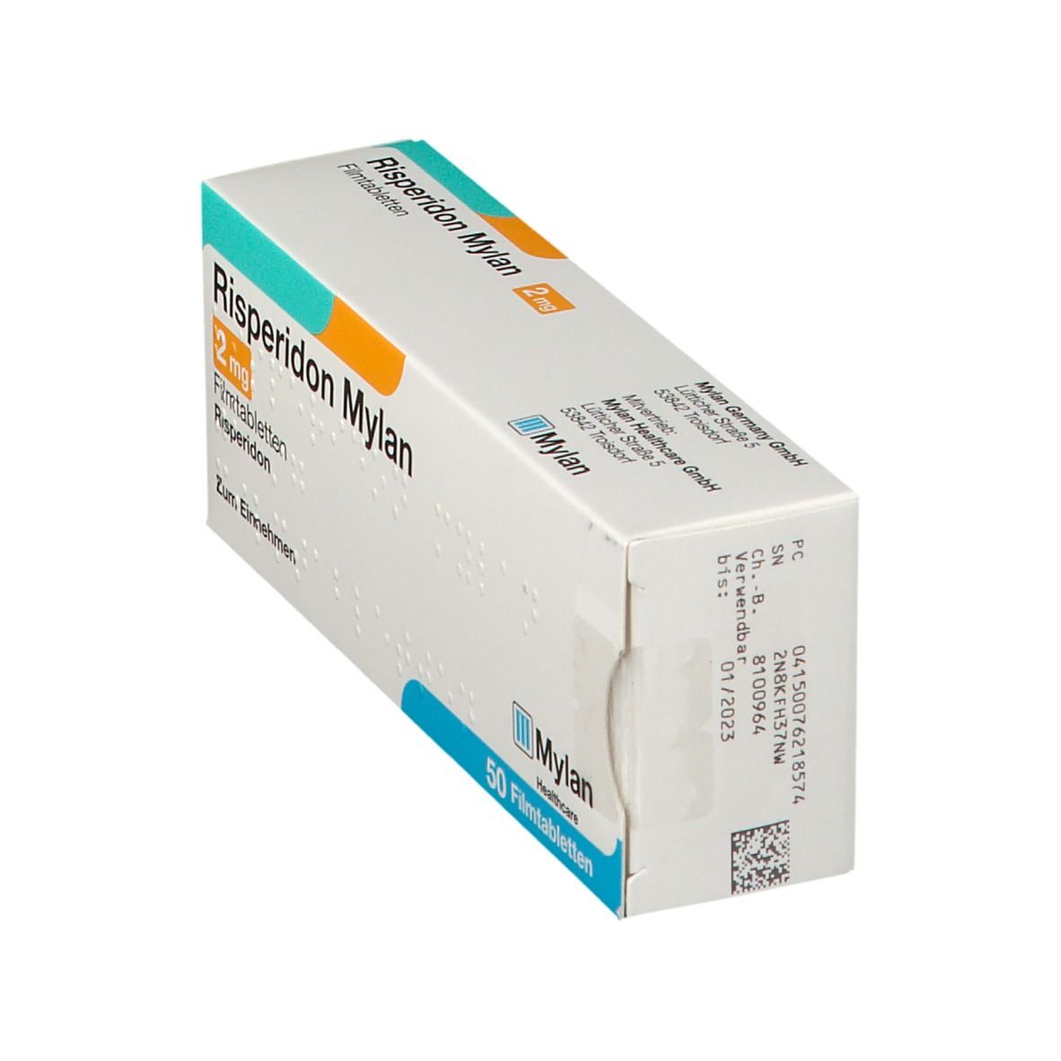 Risperidon Mylan 2 mg Filmtabletten 50 St