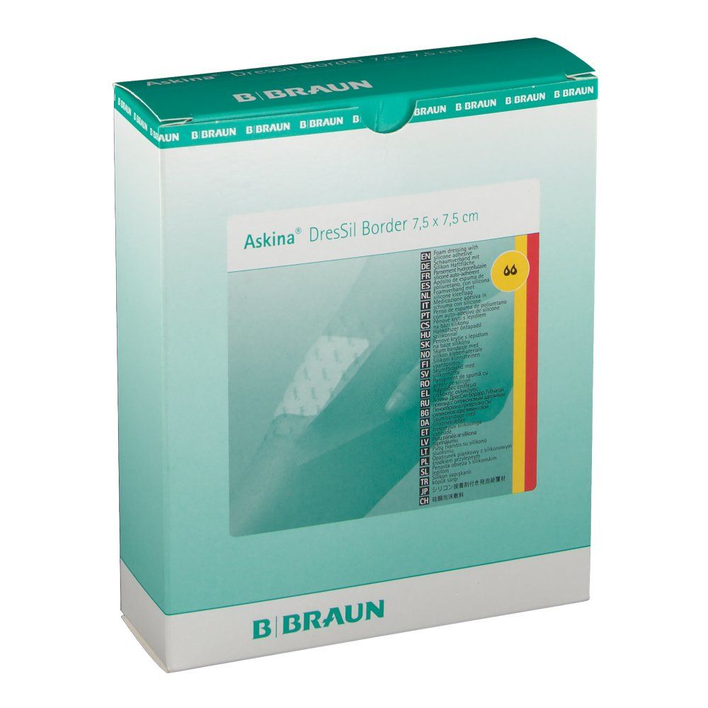 Askina® DresSil Border 7,5 x 7,5 cm