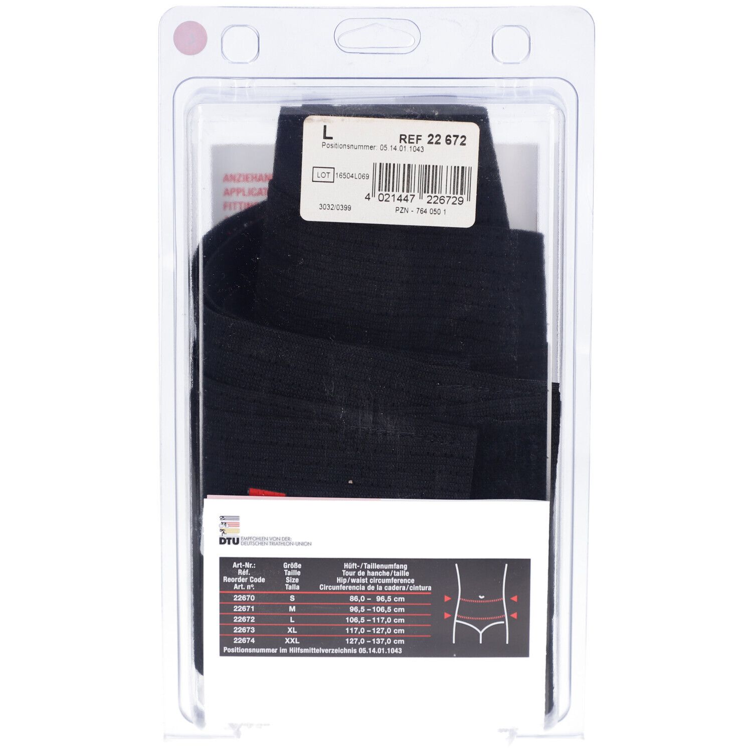 EPX Bandage Back Basic Gr.L 1 St Bandage(s)