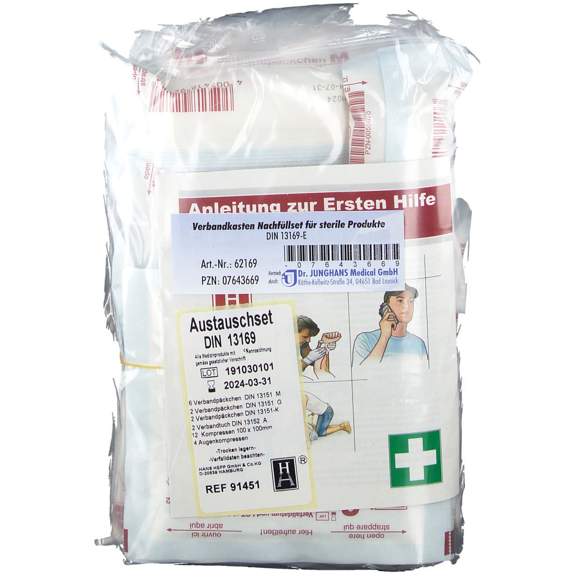 Dr. Junghans® Verbandkasten Nachfüllset für sterile Produkte D13169