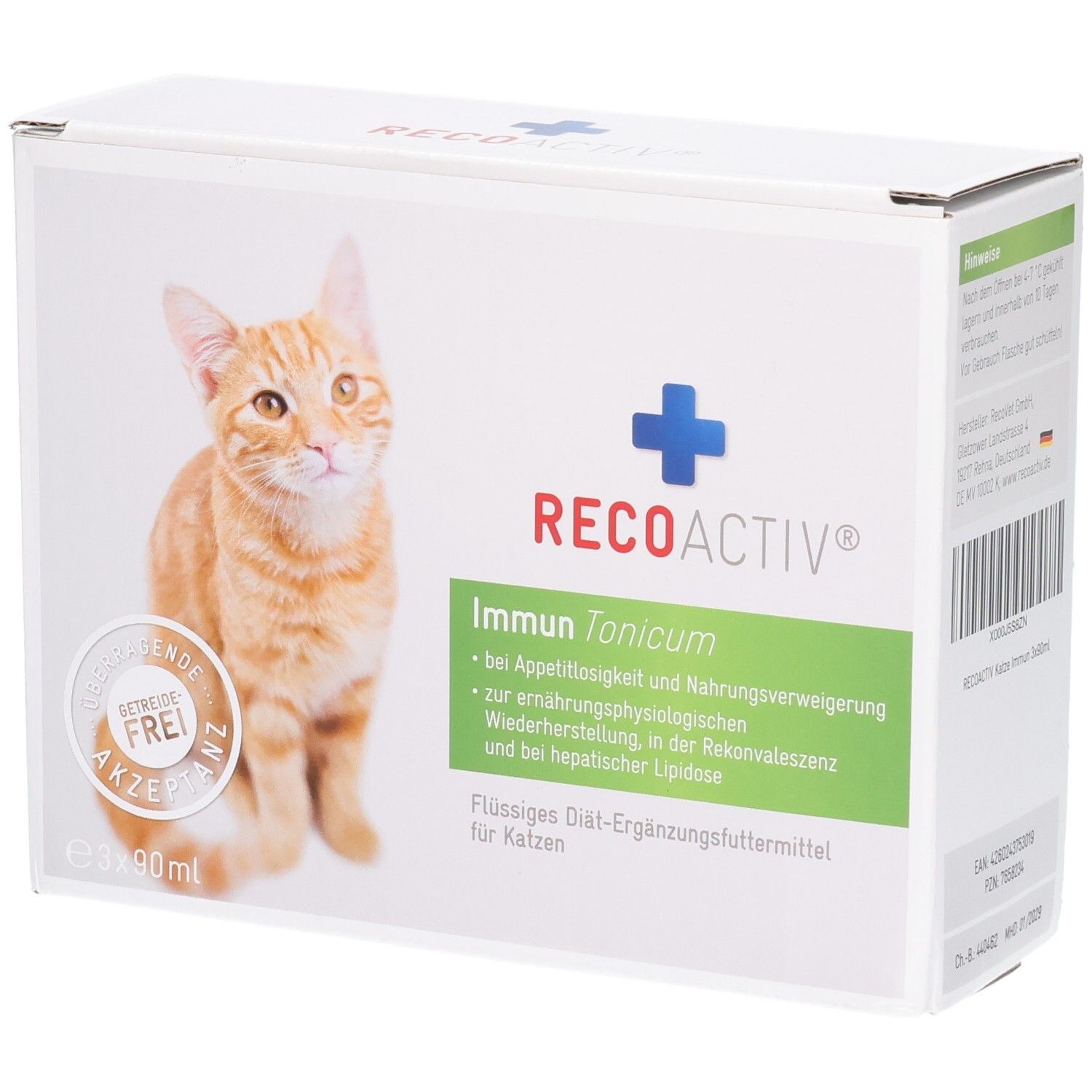 RECOACTIV Immun Tonicum Karton mit Katze, 3x90ml.