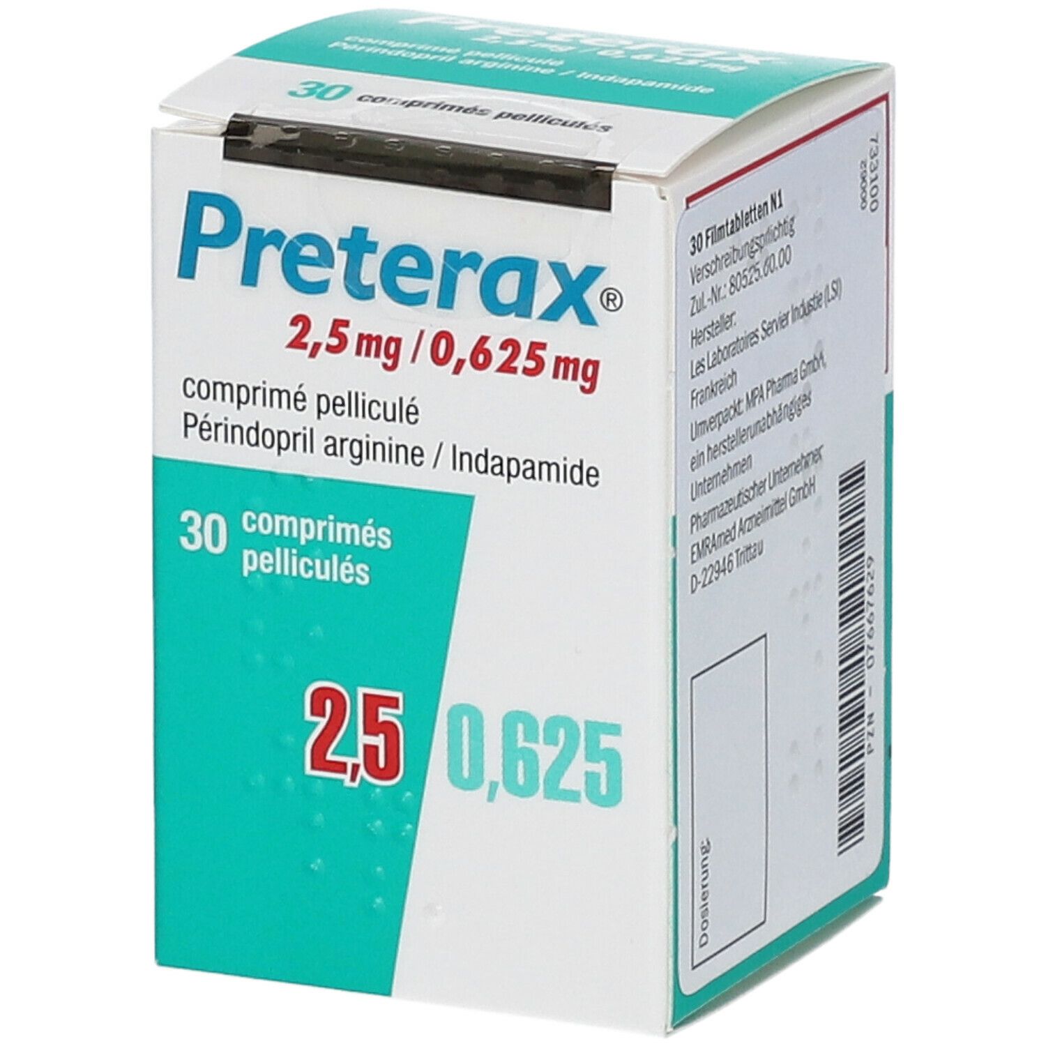 Preterax N 2,5 mg/0,625 mg