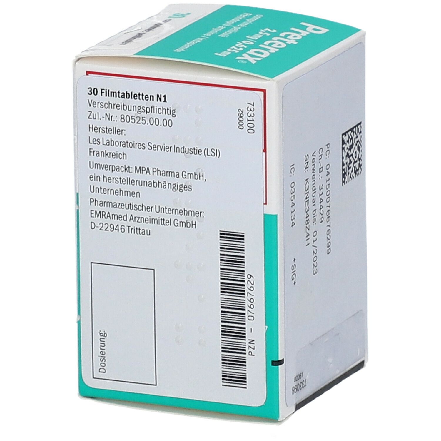Preterax N 2,5 mg/0,625 mg
