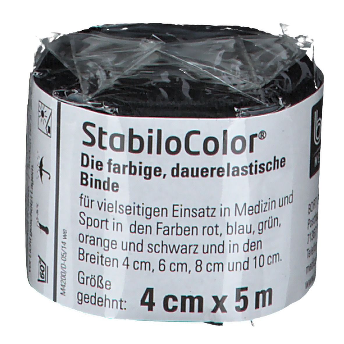 BORT StabiloColor® Binde 4 cm schwarz