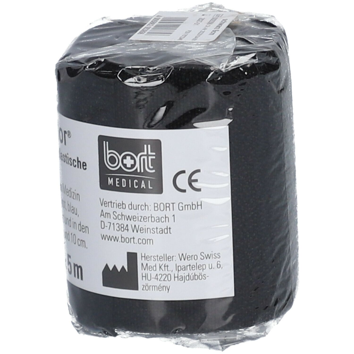 BORT StabiloColor® Binde 6 cm schwarz