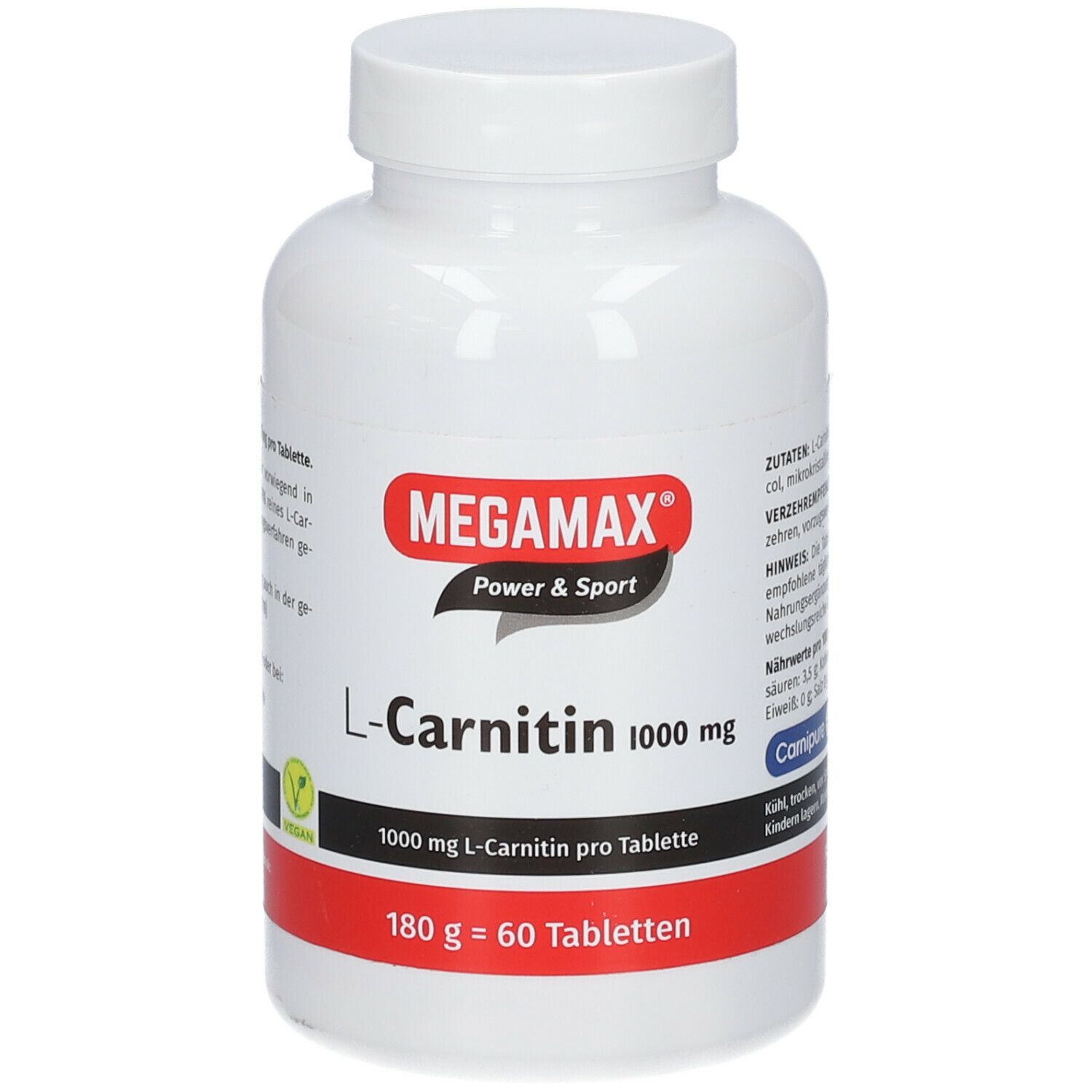 L-Carnitin 1000 mg Megamax Tabletten