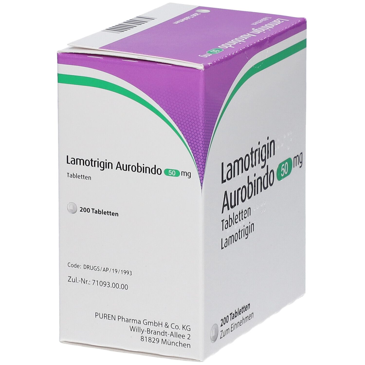 Lamotrigin Aurobindo 50 mg Tabletten 200 St