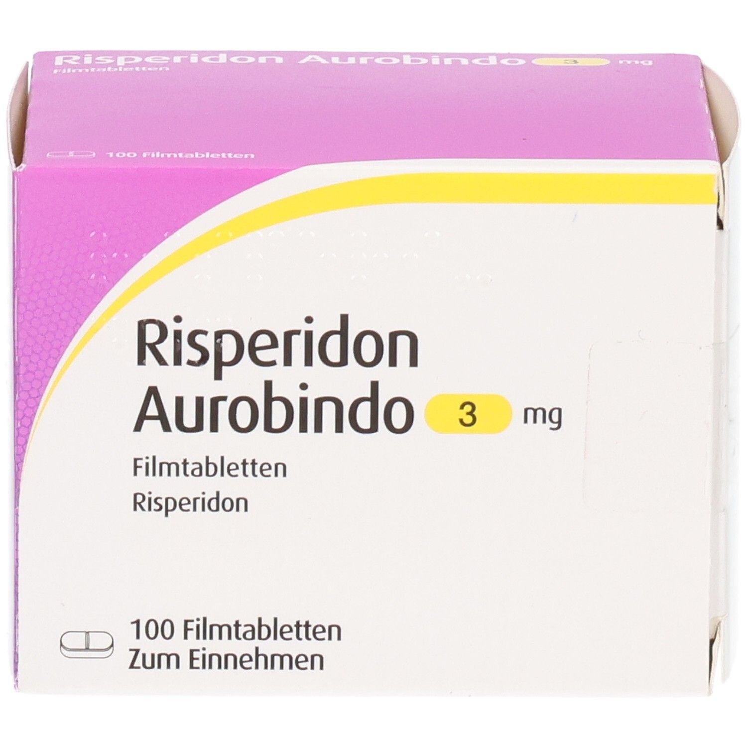 RISPERIDON Aurobindo 3 mg Filmtabletten, 100 Stück.