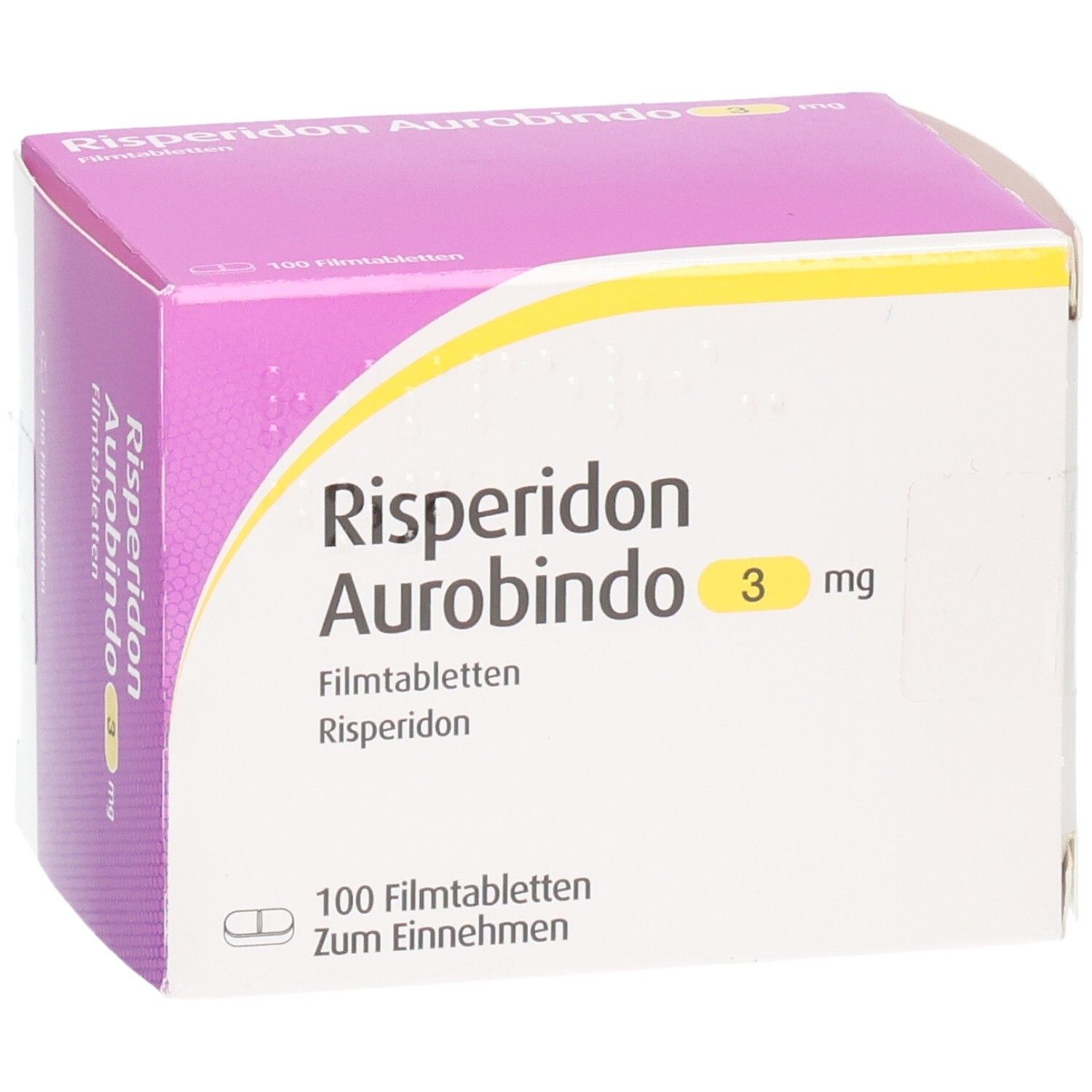 RISPERIDON Aurobindo 3 mg Filmtabletten, 100 Stück.