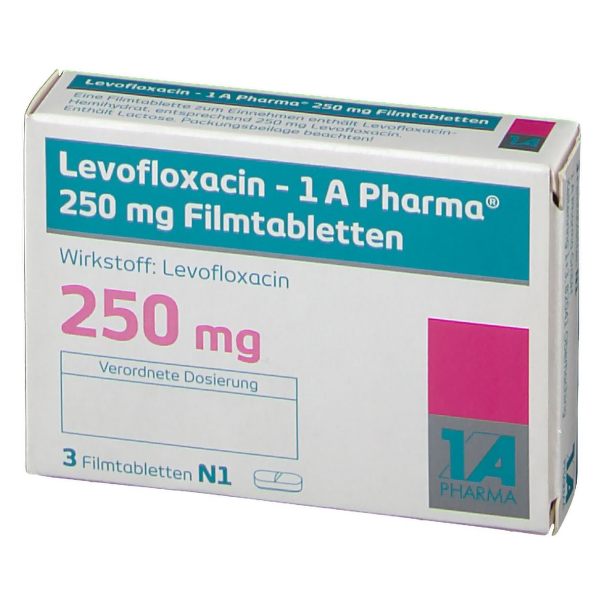 Levofloxacin 1 A Pharma 250 Mg 3 St Mit Dem E Rezept Kaufen Shop Levofloxacin 1 A Pharma 250 Mg 3 St Mit Dem E Rezept Kaufen Shop