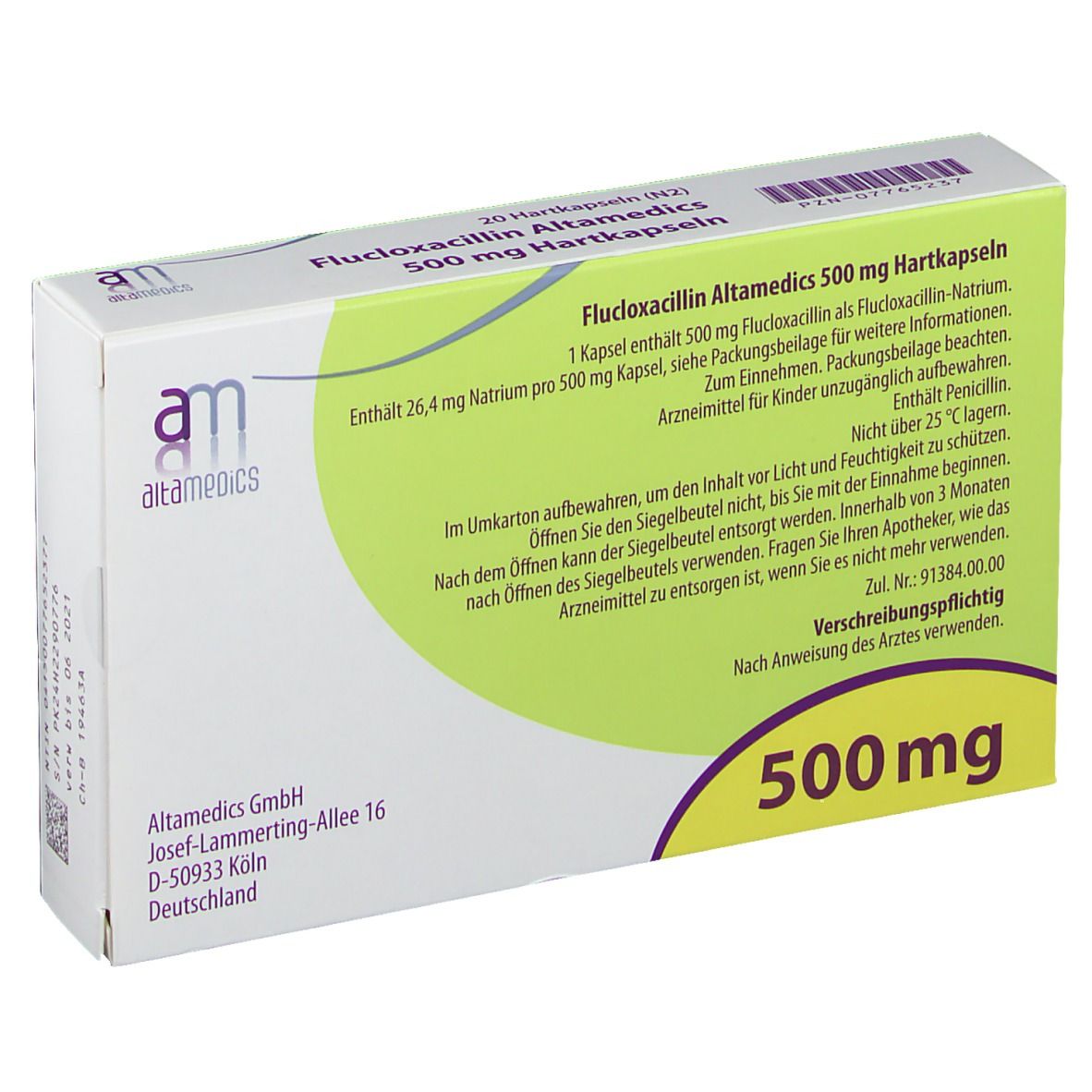 Flucloxacillin Altamedics 500 mg