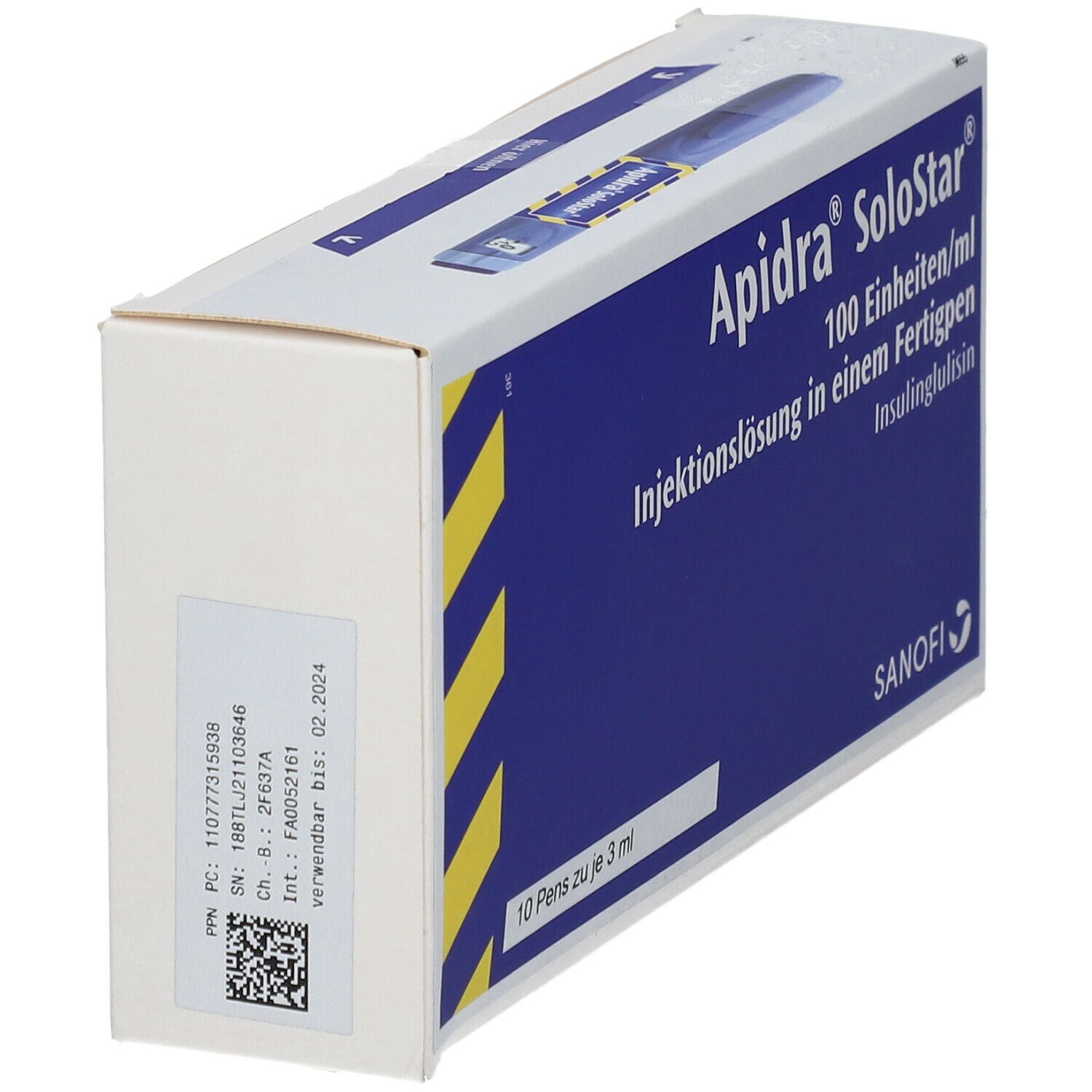 Apidra 100 E/ml SoloStar Inj.-Lsg.i.e.Fertigpen 10x3 ml Injektionslösung in einem Fertigpen