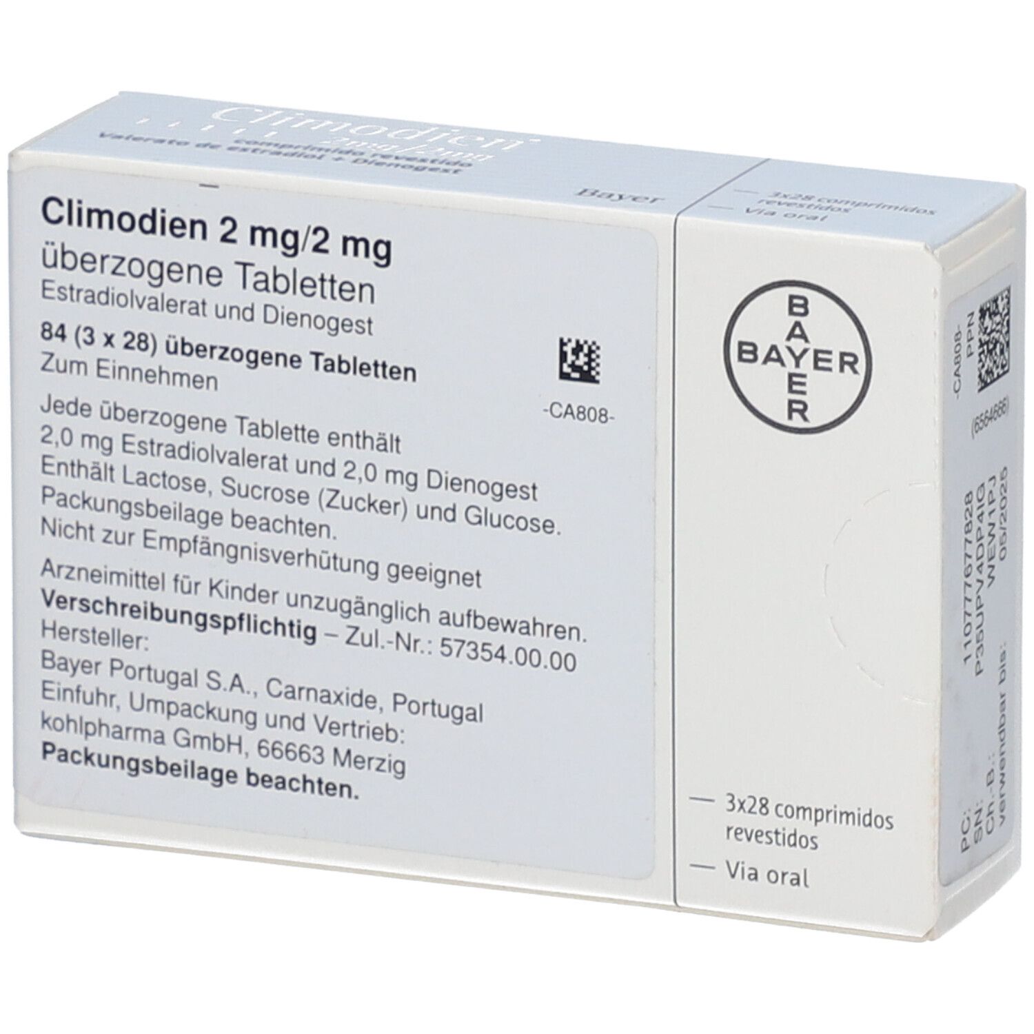 CLIMODIEN 2/2 mg überzogene Tabletten
